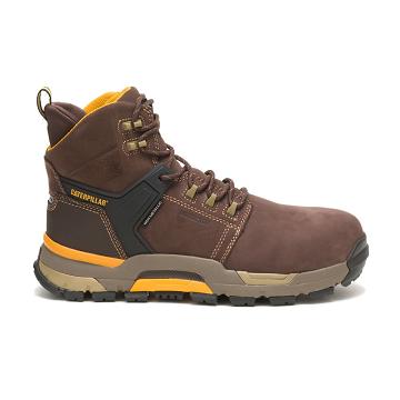 Caterpillar CAT EDGE Wasserdichte Nano Kappe Wasserfeste Stiefel Herren Kaffee | AT2492HK