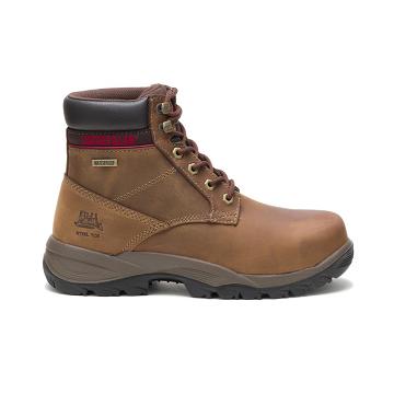 Caterpillar Dryverse 6" Wasserdichte Steel Kappe Wasserfeste Stiefel Damen Kaffee | AT2796EX