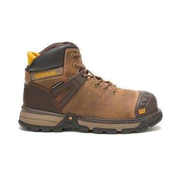 Caterpillar Excavator Superlite Wasserdichte Soft Kappe Wasserfeste Stiefel Herren Kaffee | AT2498PQ