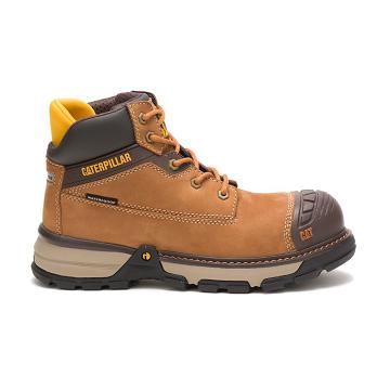 Caterpillar Excavator Superlite Wasserdichte Carbon Composite Kappe Wasserfeste Stiefel Damen Braun | AT2817IS