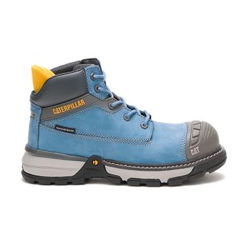Caterpillar Excavator Superlite Wasserdichte Carbon Composite Kappe Arbeitsstiefel Damen Blau | AT2852MA
