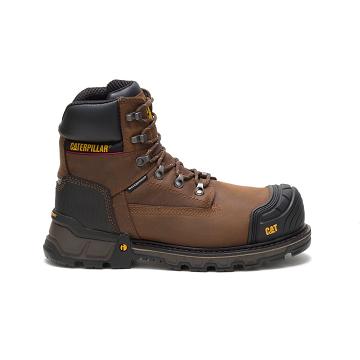 Caterpillar Excavator XL 6" Wasserdichte Composite Kappe Sicherheitsstiefel Herren Kaffee | AT2394PQ
