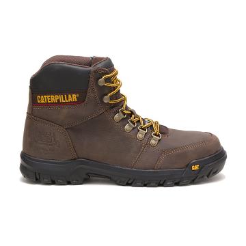 Caterpillar Outline Steel Kappe Sicherheitsstiefel Herren Kaffee | AT2395OR
