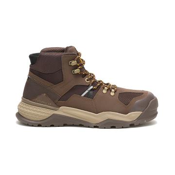 Caterpillar Provoke Mid Wasserdichte Alloy Kappe Arbeitsstiefel Herren Kaffee | AT2612MA