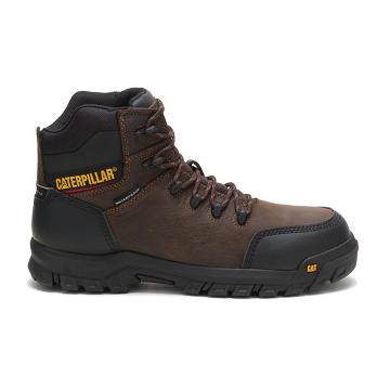 Caterpillar Resorption Wasserdichte Composite Kappe Arbeitsstiefel Herren Kaffee | AT2578IS