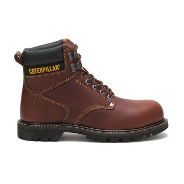 Caterpillar Second Shift Steel Kappe Sicherheitsstiefel Herren Bordeaux | AT2409XF