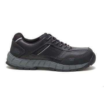 Caterpillar Streamline Leder Composite Kappe Wanderschuhe Herren Schwarz | AT2709QZ