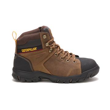 Caterpillar Wellspring Wasserdichte Metatarsal Guard Steel Kappe Wasserfeste Stiefel Damen Braun | AT2804XF